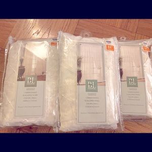 BL Diamante Sheer Curtain Set, Ivory (3 pcs)